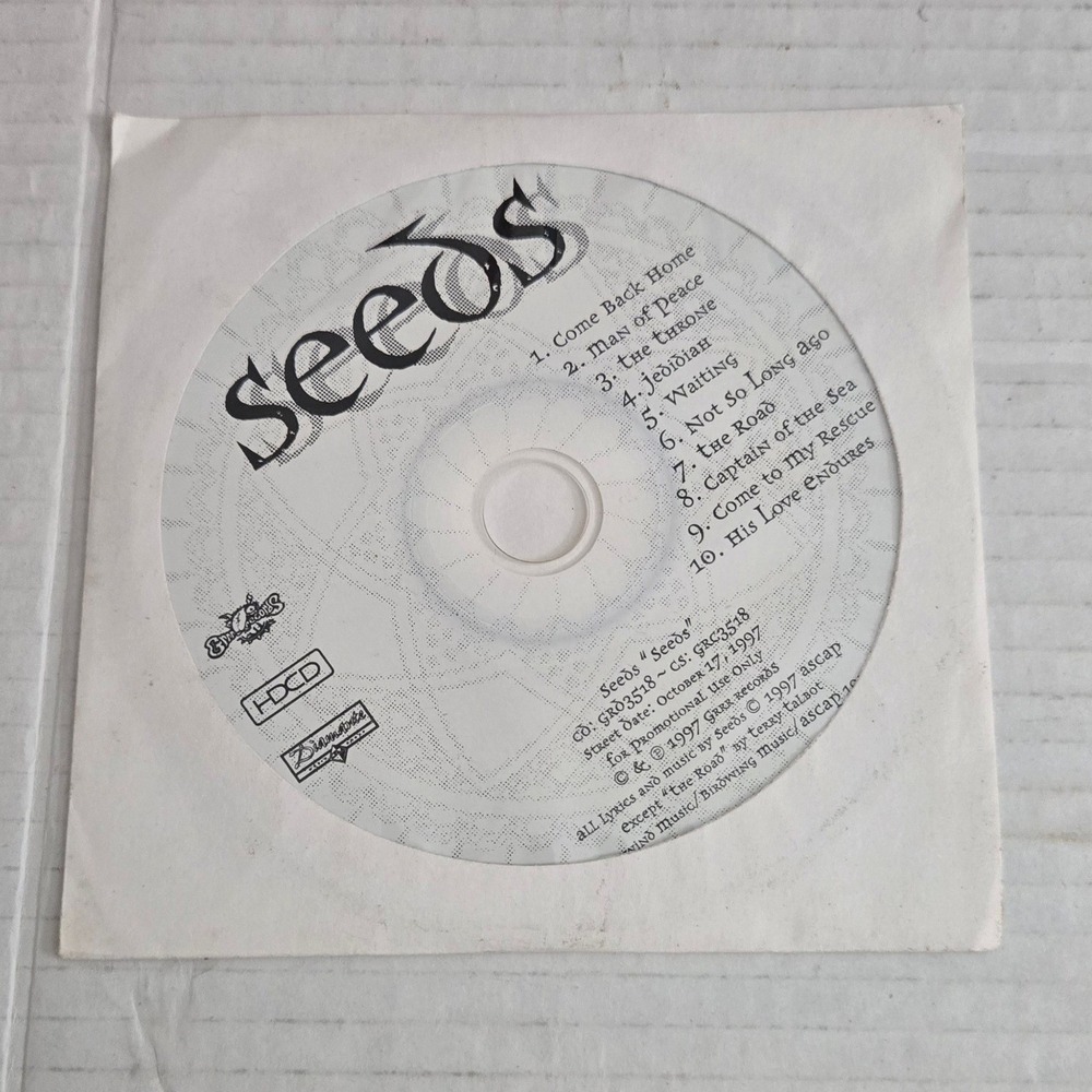 Vintage 1997 Seeds Self Titled Promo CD GRRR Records Diamante Indie Folk Rock